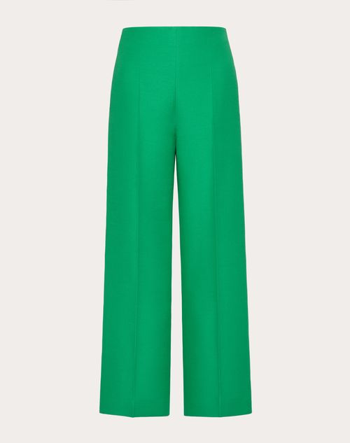 Valentino - Pantaloni In Crepe Couture - Verde - Donna - Pantaloni E Shorts