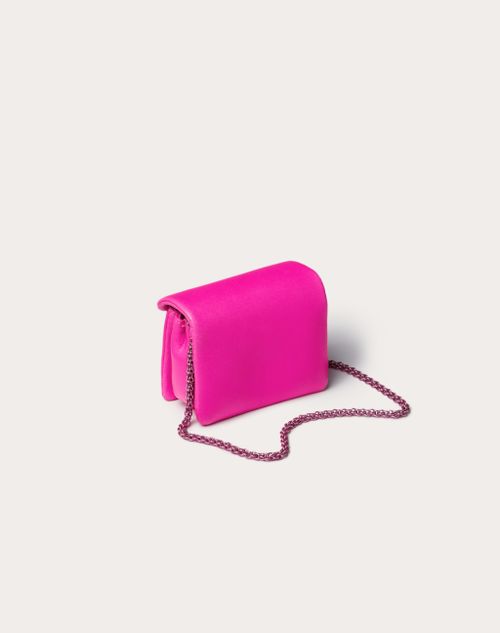 Rockstud Spike Nappa Leather Crossbody Clutch Bag for Woman in Pink Pp