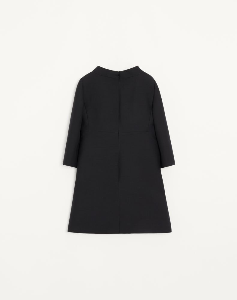 Valentino Crepe Couture Short Dress Woman Black 44