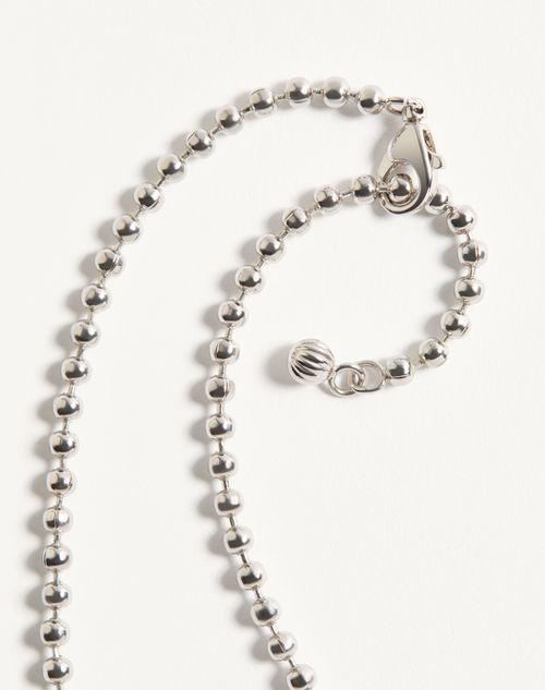 Valentino Garavani - Ovalette Metal Necklace - Transparent - Man - Man