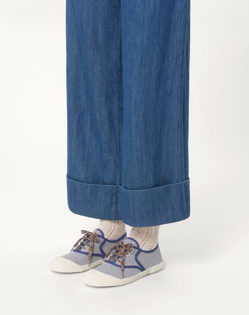 Valentino Garavani - Bay By Bay Canvas Sneaker - Baltic Blue - Woman - Sneakers