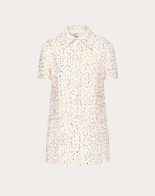 Valentino - Tweed Pois Dress - Ivory/multicolor - Woman - Woman Ready To Wear Sale
