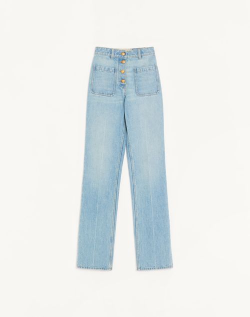 Valentino - Pantaloni In Denim - Denim - Donna - Denim