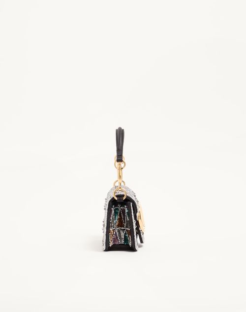 Valentino Garavani - Valentino Garavani Locò Small Embroidered Shoulder Bag - Multicolor - Woman - Shoulder Bags