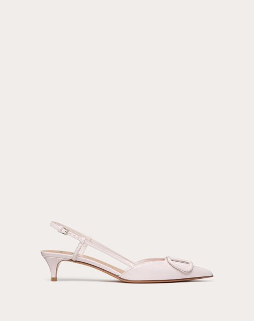 Valentino Garavani - Vlogo Signature Patent Leather Slingback Pump 40mm / 1.6 In. - Mauve - Woman - Pumps