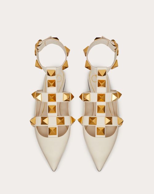 valentino roman stud calfskin ballet