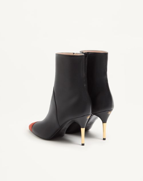 Valentino Garavani - Sinead Ankle Boot In Nappa And Suede 85mm - Black/rust - Woman - Shoes