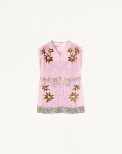 Valentino - Embroidered Short Dress - Pink - Woman - Ready To Wear