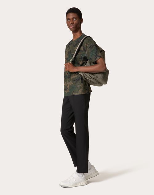 Blue camo valentino t shirt best sale