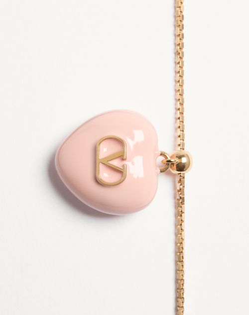 Valentino Garavani - Coeur Royal Metal And Enamel Bracelet - Gold/pink - Woman - Accessories
