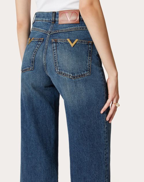 Jean En Denim Bleu D lav pour Femme en Denim Valentino FR