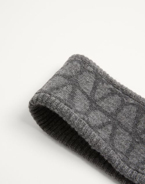 Valentino Garavani - Toile Iconographe Wool And Cashmere Headband - Anthracite - Woman - Hats And Gloves