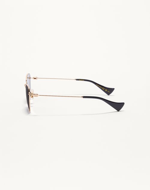 Valentino - Metal Cat-eye Eyewear - Gold/grey - Unisex - Eyewear