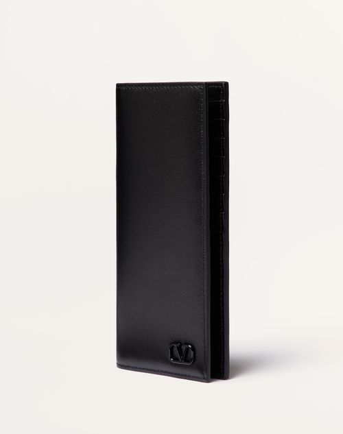 Vロゴ シグネチャー グレインカーフスキン ウォレット for