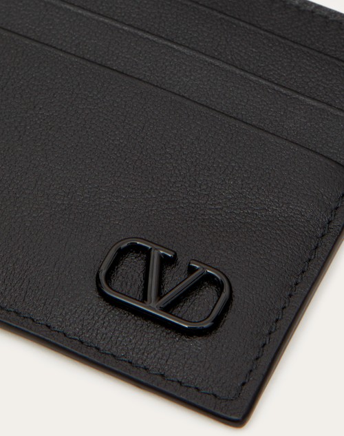Vロゴ シグネチャー カードホルダー for メンズ インチ ブラック | Valentino JP