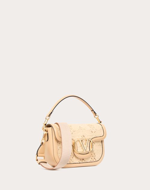 Valentino Garavani - Valentino Garavani Alltime Embroidered Raffia Shoulder Bag - Natural - Woman - Woman Bags & Accessories Sale