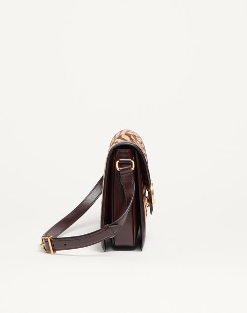 Valentino Garavani - Valentino Garavani 9to5 Shoulder Bag In Animalier Pony- Effect Calfskin
 - Beige/testa Di Moro - Man - Man Bags & Accessories Private Promotions