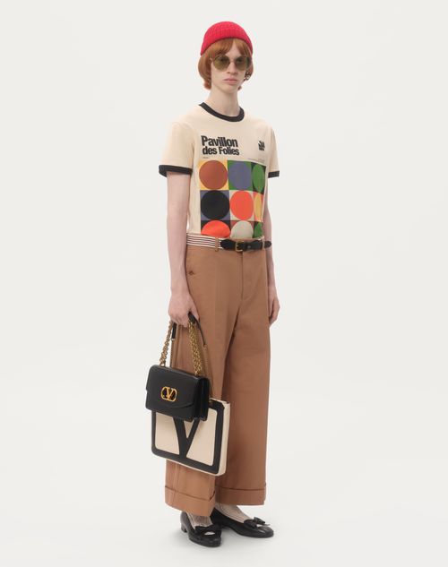 Valentino - Cotton T-shirt With Pavillon Des Folies Print - Butter/black/multicolour - Man - Tshirts And Sweatshirts