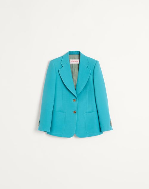 Valentino - Crepe Couture Blazer - Celestial Blue - Woman - Jackets And Blazers