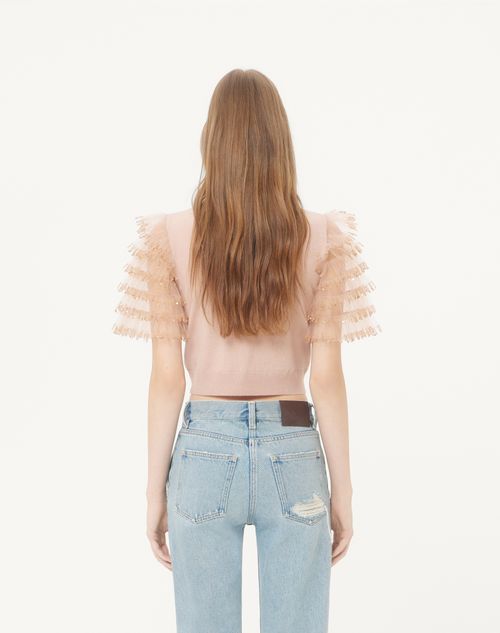 Valentino - Valentino Cashmere Cardigan - Skin - Woman - Knitwear