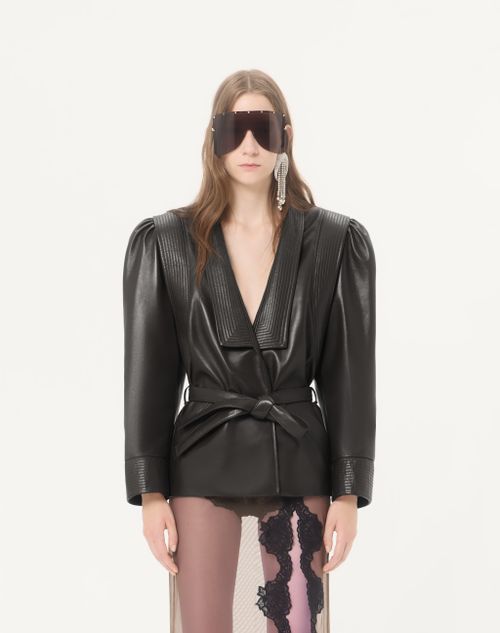 Valentino - Nappa Leather Jacket - Black - Woman - Coats And Outerwear