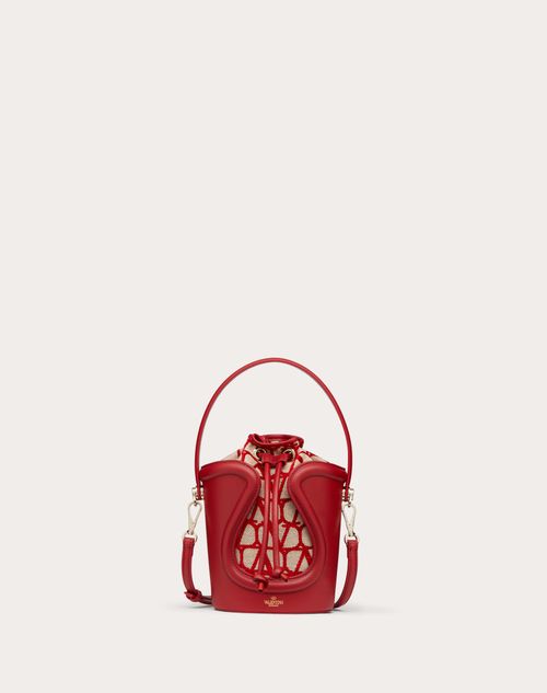 Valentino Garavani - La Cinquieme Toile Iconographe Bucket Bag - Beige/red - Woman - Bags Toile Iconographe