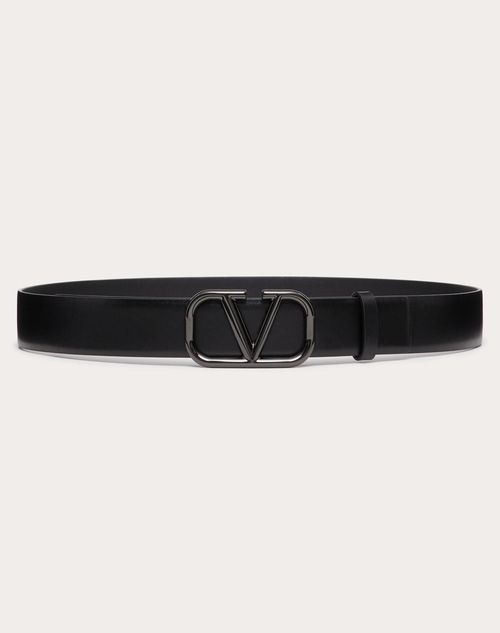 VLOGO SIGNATURE BELT IN SHINY CALFSKIN 30MM