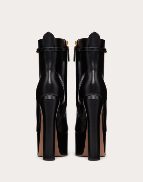 Worstelen Plicht Hoofdkwartier Valentino Garavani Tan-go Platform Ankle Boot In Calfskin 155mm for Woman  in Black | Valentino US