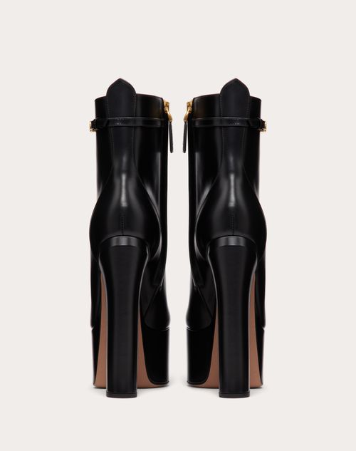 Rijk merknaam Oriëntatiepunt Valentino Garavani Tan-go Platform Ankle Boot In Calfskin 155mm for Woman  in Black | Valentino US