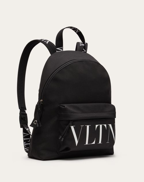 Valentino Garavani - Vltn Nylon Backpack - Black/white - Man - Vltn - M Bags