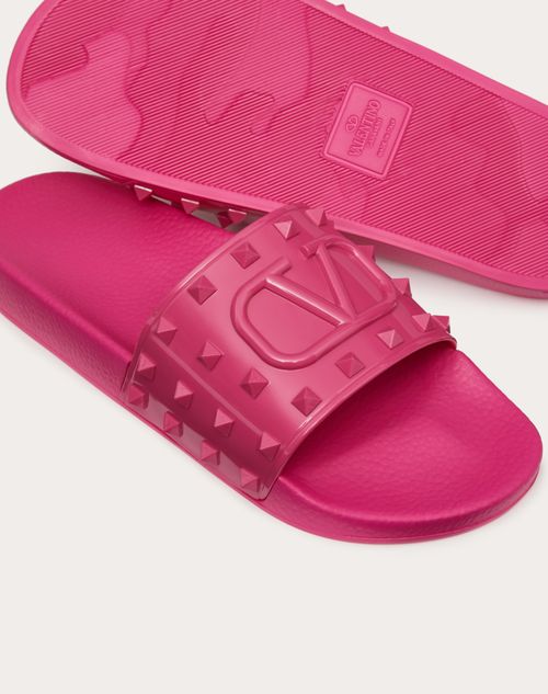 vlogo signature flat calfskin slide
