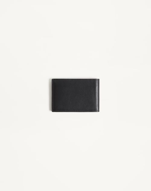 Valentino Garavani - Vlogo Signature Wallet For Us Dollars - Black - Man - Wallets And Small Leather Goods