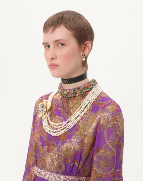 Valentino Garavani - Ovalette Metal, Enamel, Crystal And Swarovski® Pearl Earrings - Gold/black - Woman - Jewellery