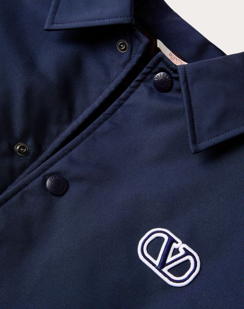 Vlogo Signature Nylon Jacket for Man in Navy | Valentino US Vlogo Signature Nylon Jacket for Man in Navy | Valentino US