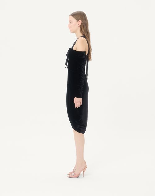 Valentino - Velvet Dress - Black - Woman - Dresses