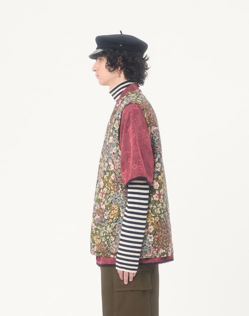 Valentino - Valentino Gobelin Waistcoat With Jacquard Après L'hiver Pattern - Multicolour - Man - Outerwear