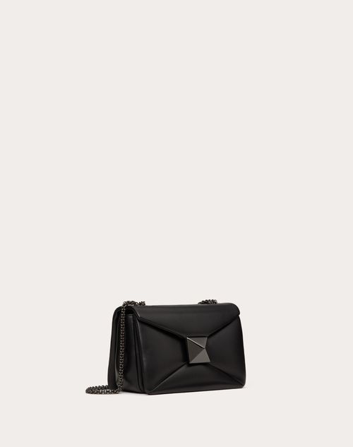 Valentino Garavani - Small One Stud Nappa Handbag With Chain And Tone-on-tone Stud - Black - Woman - Cross Body Bags