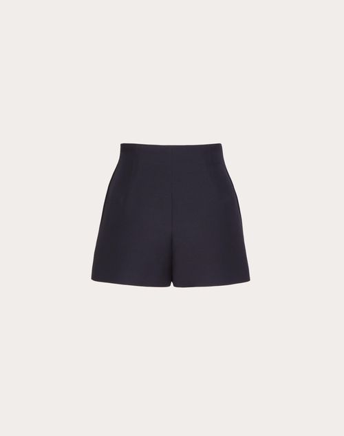 Valentino - Crepe Couture Shorts - Navy - Woman - Trousers And Shorts