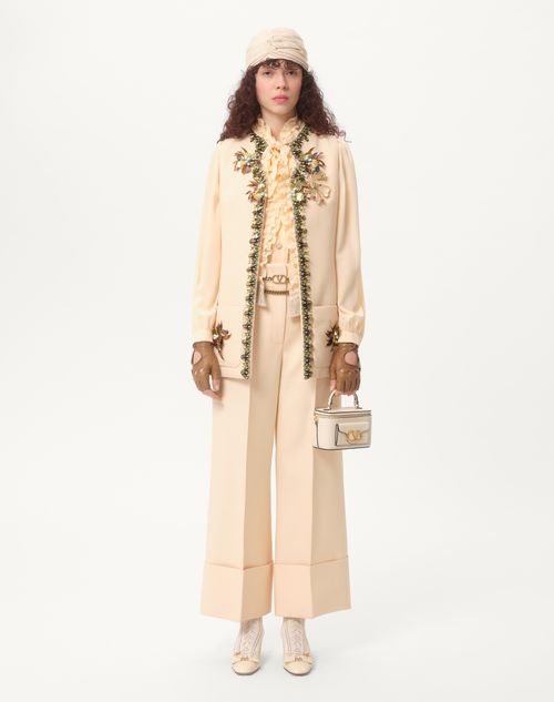 Valentino Garavani - Locò Mini Handbag In Calfskin - Light Ivory - Woman - Wallets And Small Leather Goods