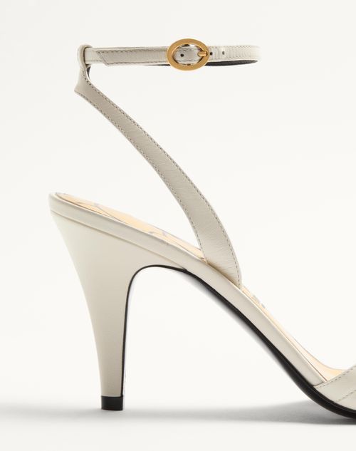 Ladycrush Sandal In Kidskin 85mm for Woman in Ivory Ladycrush Sandal In Kidskin 85mm for Woman in Ivory
