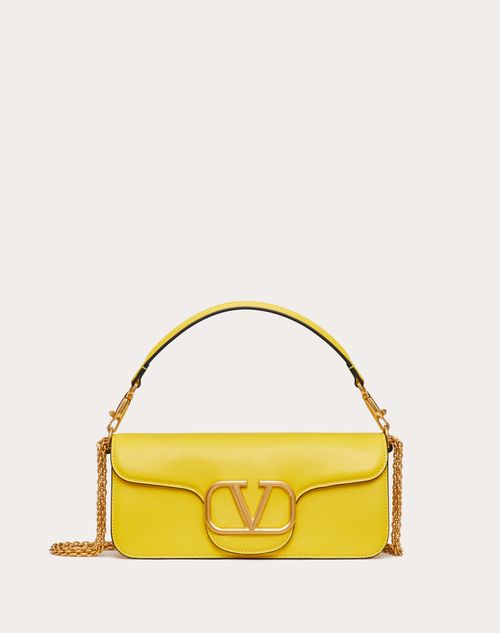 Valentino Garavani - Locò Calfskin Shoulder Bag - Yellow - Woman - Bags