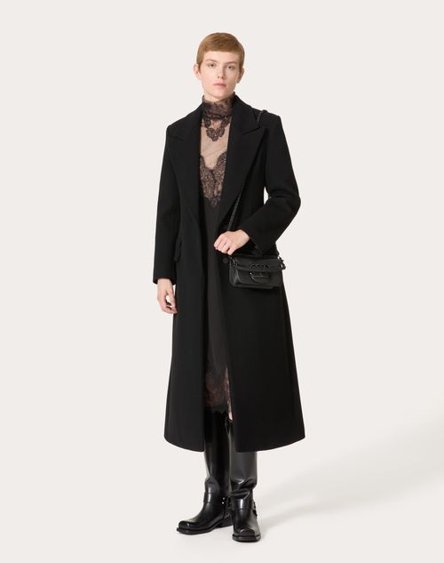 Valentino - Robe Mi-longue En Georgette - Noir - Femme - Robes