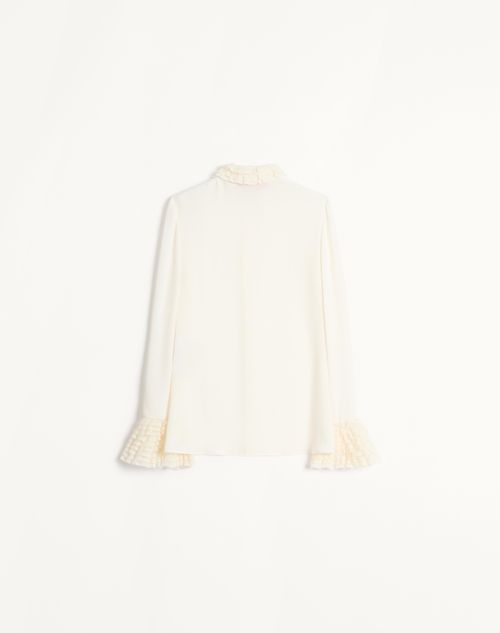 Valentino - Georgette Blouse - Ivory - Woman - Shirts And Tops