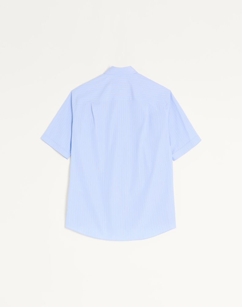 Valentino Embroidered Cotton Shirt Man Sky Blue 39