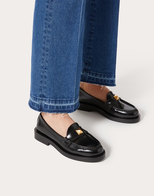 Valentino Garavani Off-White Roman Stud Mule Loafers