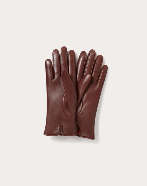 Valentino Garavani Vlogo Chain Gloves In Nappa And Cashmere for 