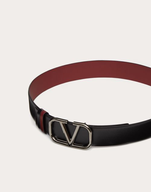 Valentino Garavani Men's Vlogo Signature Reversible Elk-Print Belt