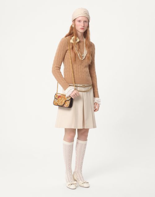 Valentino Garavani Locò Small Shoulder Bag Embroidered With Valentino Garavani Locò Small Shoulder Bag Embroidered With