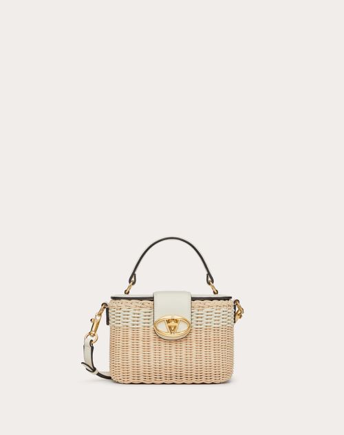 Valentino Garavani - Vlogo Signature Wicker Vanity Bag - Natural/ivory - Woman - Valentino Garavani Vlogo Signature