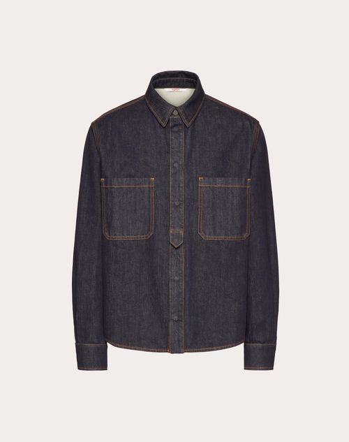 Valentino - Chemise En Denim Avec Étiquette Couture Maison Valentino - Denim - Homme - Denim